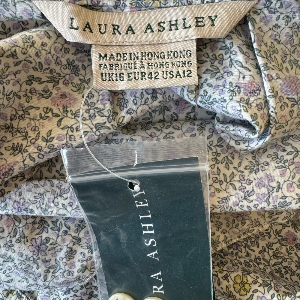 NWT Vintage 80s 90s Laura Ashley Ditsy Floral Cotton Top & Skirt 2 pc Set Large - Picture 14 of 16